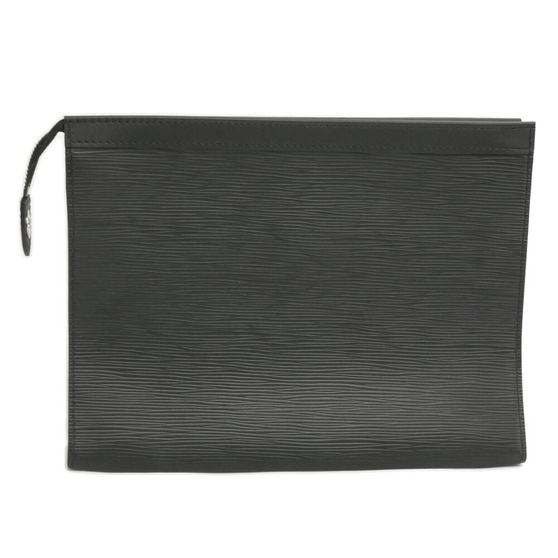 Louis Vuitton Pochette Voyage Clutch Epi Noir Black Silver