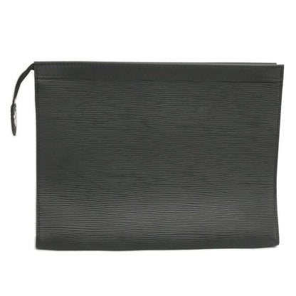 Louis Vuitton Pochette Voyage Clutch Epi Noir Black Silver