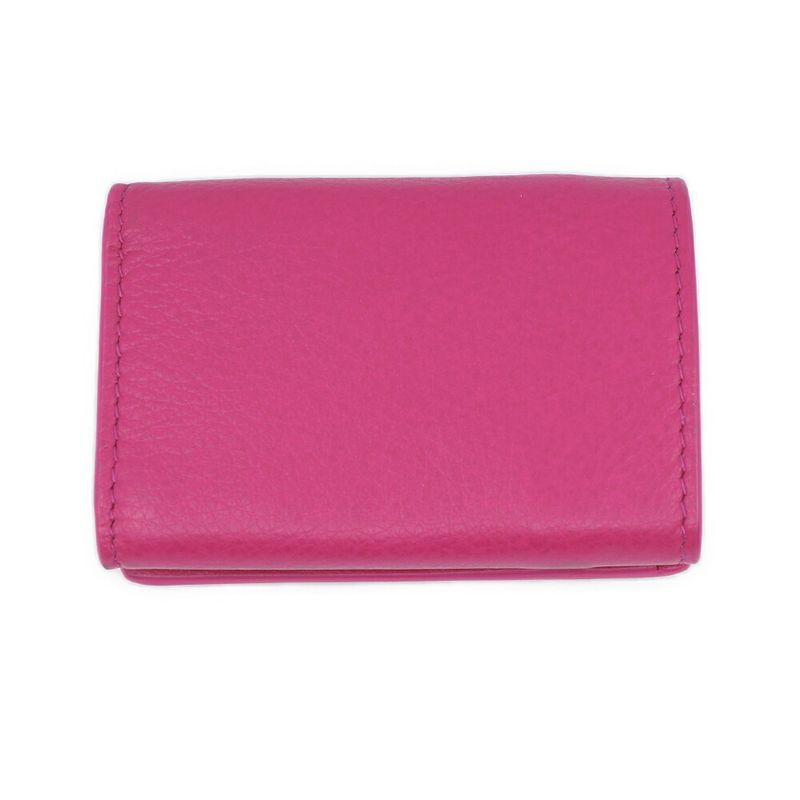 Balenciaga Paper Mini Wallet Coin Case Pink Silver Others
