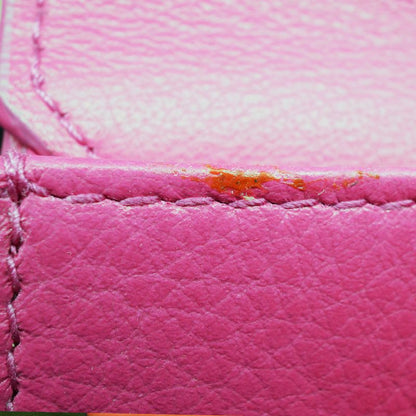 Balenciaga Paper Mini Wallet Coin Case Pink Silver Others