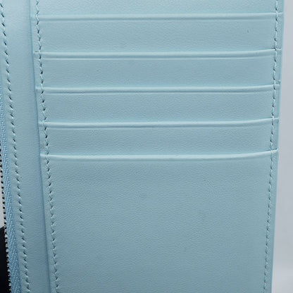 Balenciaga Logo Fragment Case Coin Card Light Blue Silver