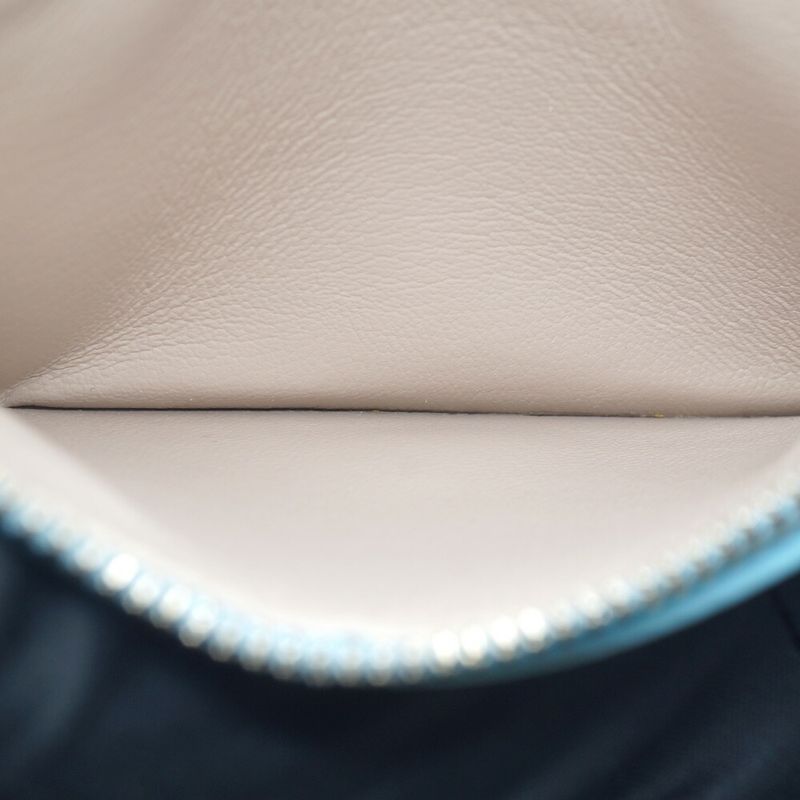 Balenciaga Logo Fragment Case Coin Card Light Blue Silver