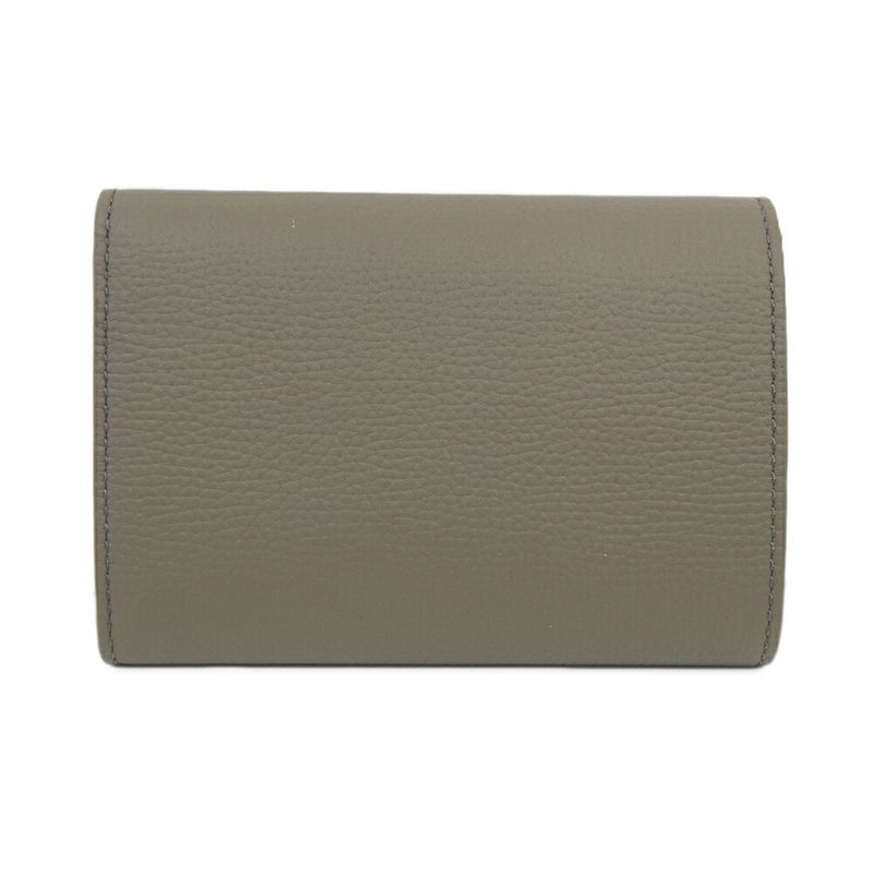 Loewe Anagram Wallet Leather Beige Gray Brown Gold Box Not