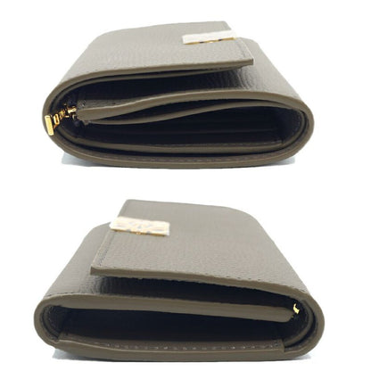 Loewe Anagram Wallet Leather Beige Gray Brown Gold Box Not
