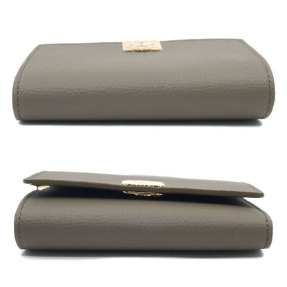 Loewe Anagram Wallet Leather Beige Gray Brown Gold Box Not