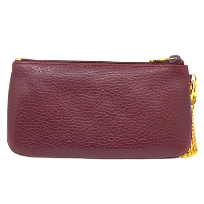 Cartier Chain Pouch Wine Red Gold