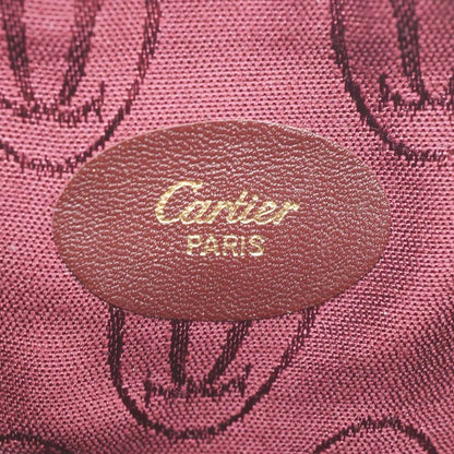 Cartier Chain Pouch Wine Red Gold