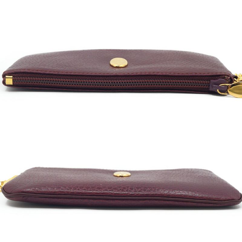 Cartier Chain Pouch Wine Red Gold