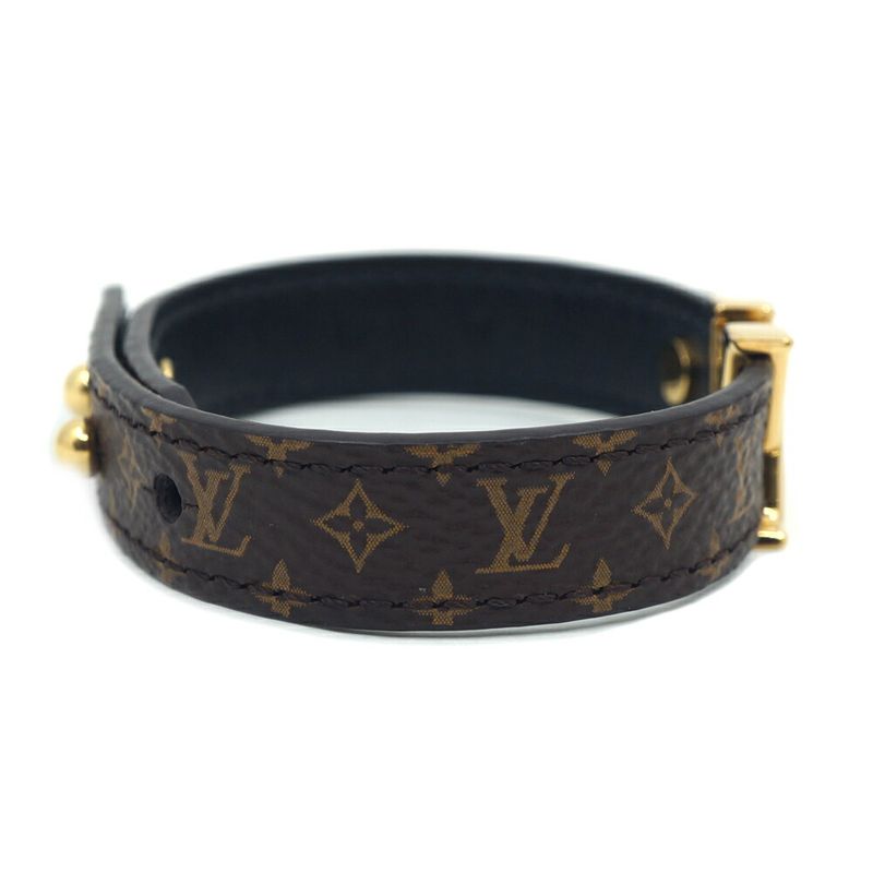 Louis Vuitton Bracelet LV Iconic 17 Brown Monogram Gold