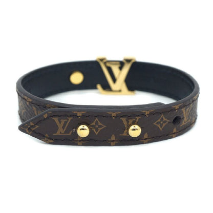 Louis Vuitton Bracelet LV Iconic 17 Brown Monogram Gold