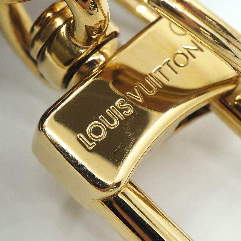 Louis Vuitton Bag Charm LV Cat Monogram Brown Key Holder Gold