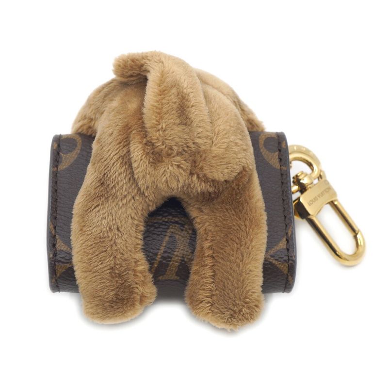 Louis Vuitton Bag Charm LV Cat Monogram Brown Key Holder Gold