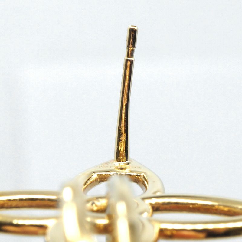 Louis Vuitton Boucle Doreille LV Pandant Earrings Monogram Flower Metal