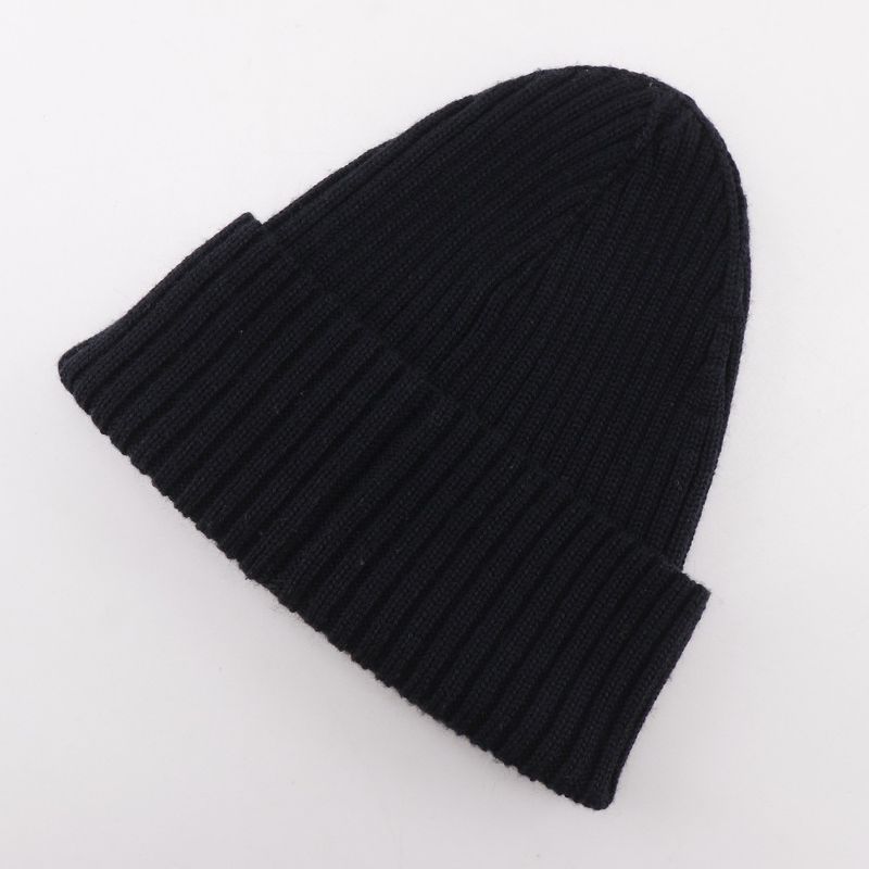 Chanel CC Logo Sports Line Wool Silk Black Hats