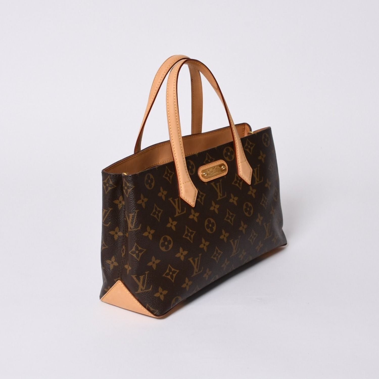Louis Vuitton Wilshire PM Handbag Monogram Canvas Brown — view 3