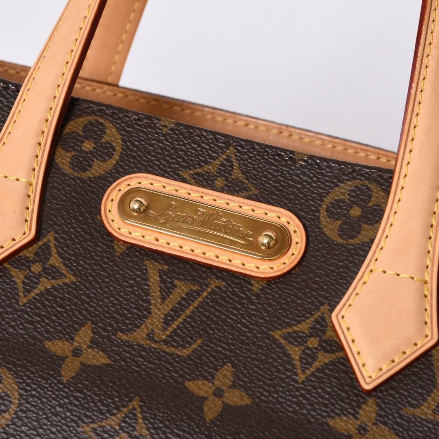 Louis Vuitton Wilshire PM Handbag Monogram Canvas Brown — view 6