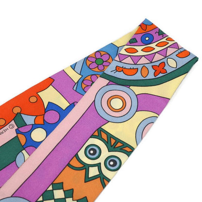 Hermes les Murmures de la Foret Whisper of the Forest Twilly Multicolor Scarf