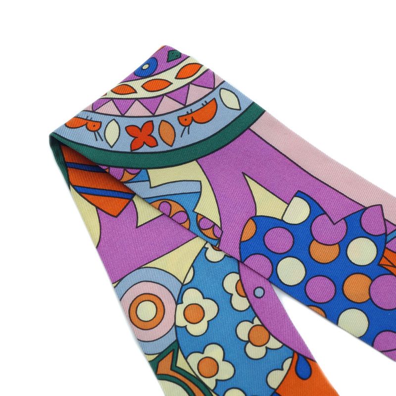 Hermes les Murmures de la Foret Whisper of the Forest Twilly Multicolor Scarf