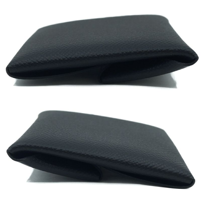 Hermes Bastia Veau Epsom Card Case Coin Purse Black