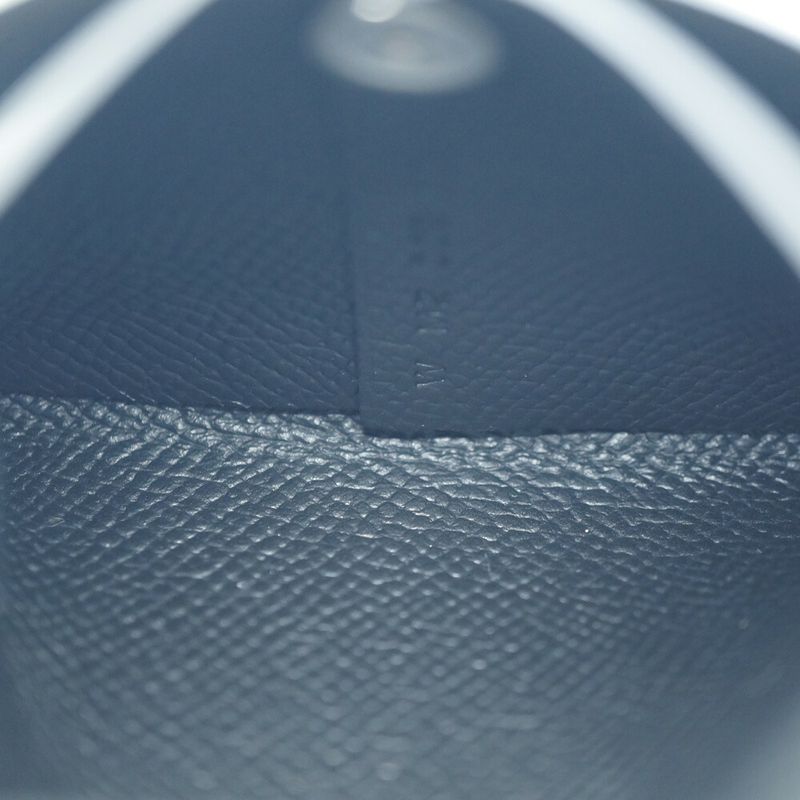Hermes Bastia Veau Epsom Card Case Coin Purse Black