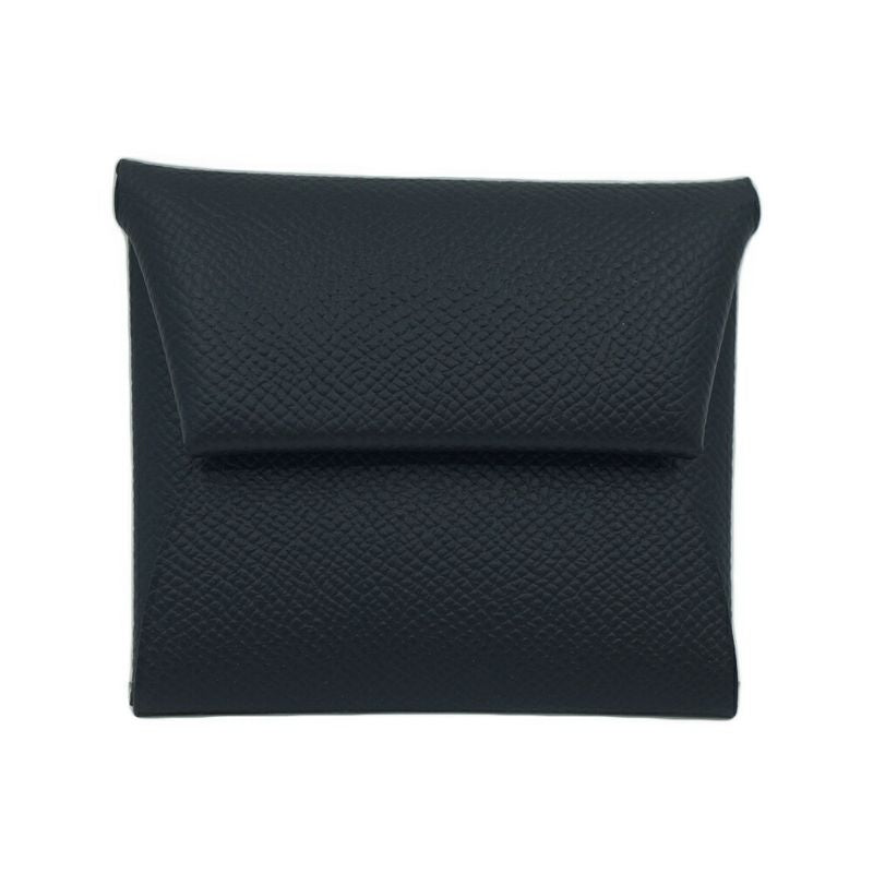 Hermes Bastia Veau Epsom Card Case Coin Purse Black