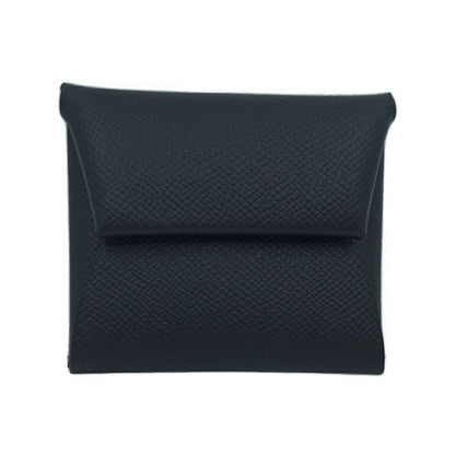 Hermes Bastia Veau Epsom Card Case Coin Purse Black
