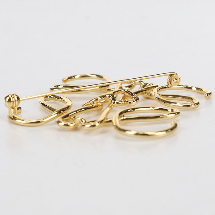 Loewe Anagram Brooch Metal