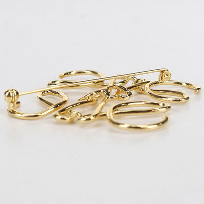Loewe Anagram Brooch Metal