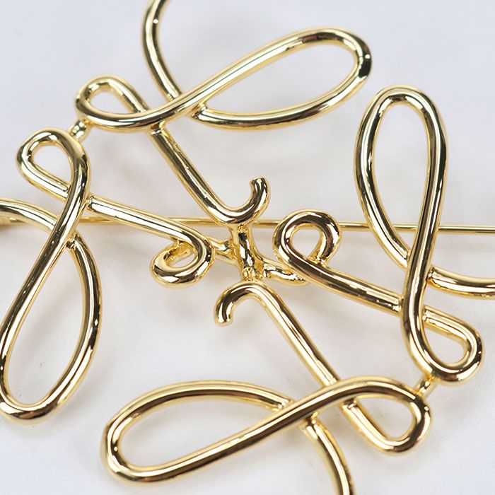Loewe Anagram Brooch Metal
