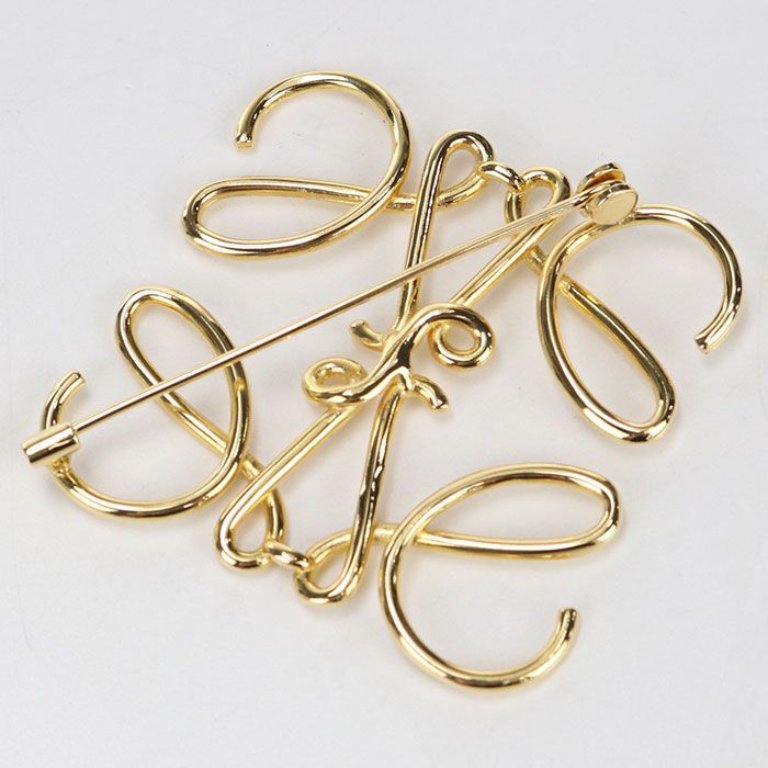 Loewe Anagram Brooch Metal