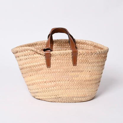 Celine La Chic Panier Raffia Calfskin 2-Way Handbag Basket Bag — view 3
