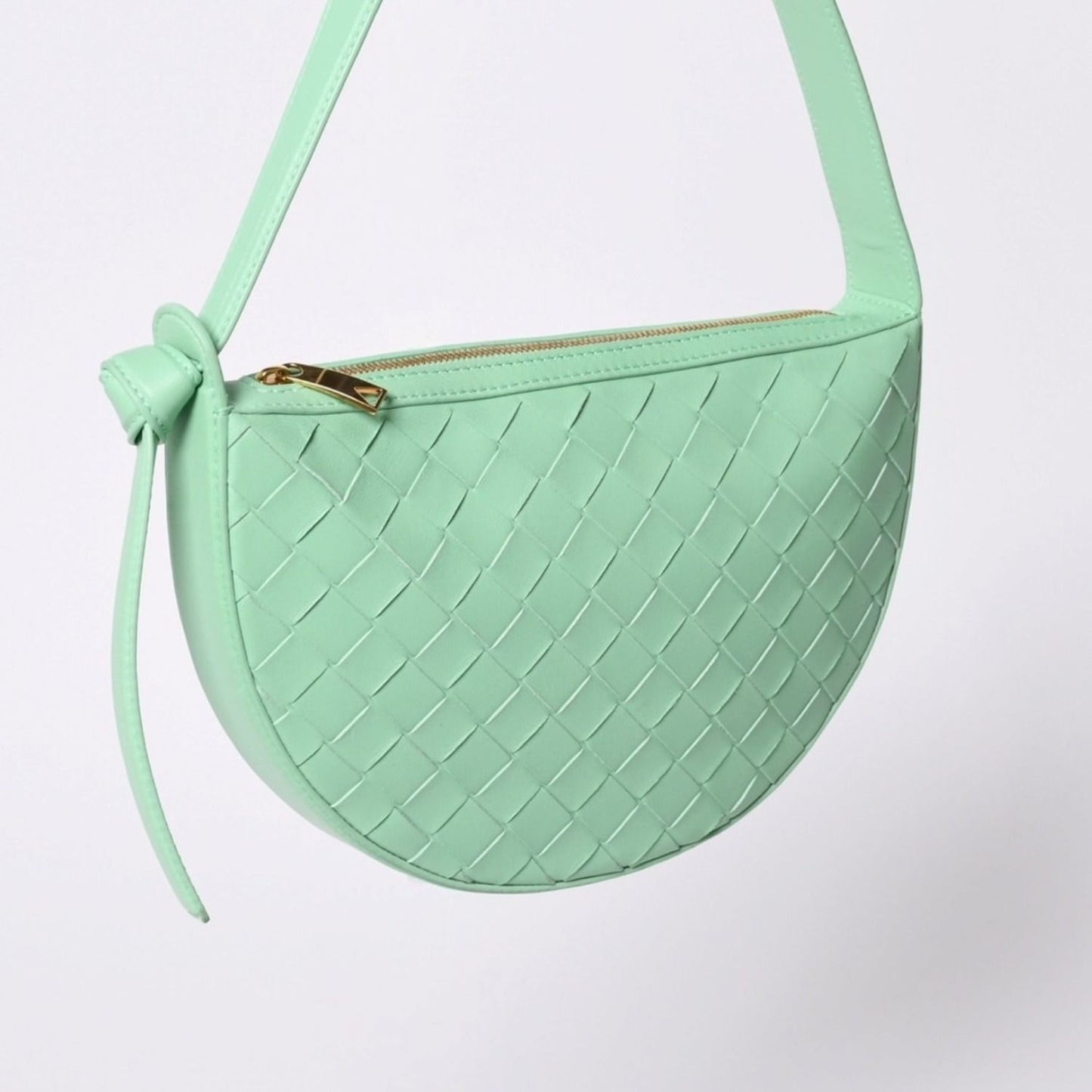 Bottega Veneta Intrecciato Bag Leather Green Gold — view 3