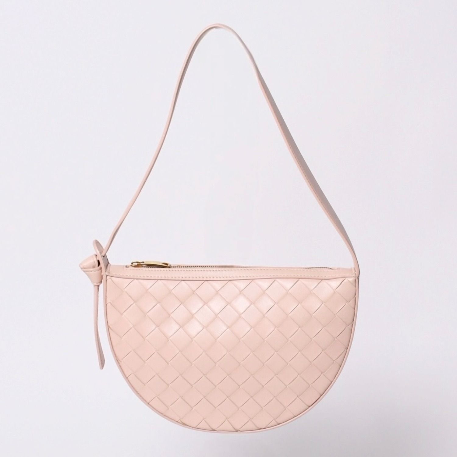 Bottega Veneta Intrecciato Bag Leather Salmon Pink Gold