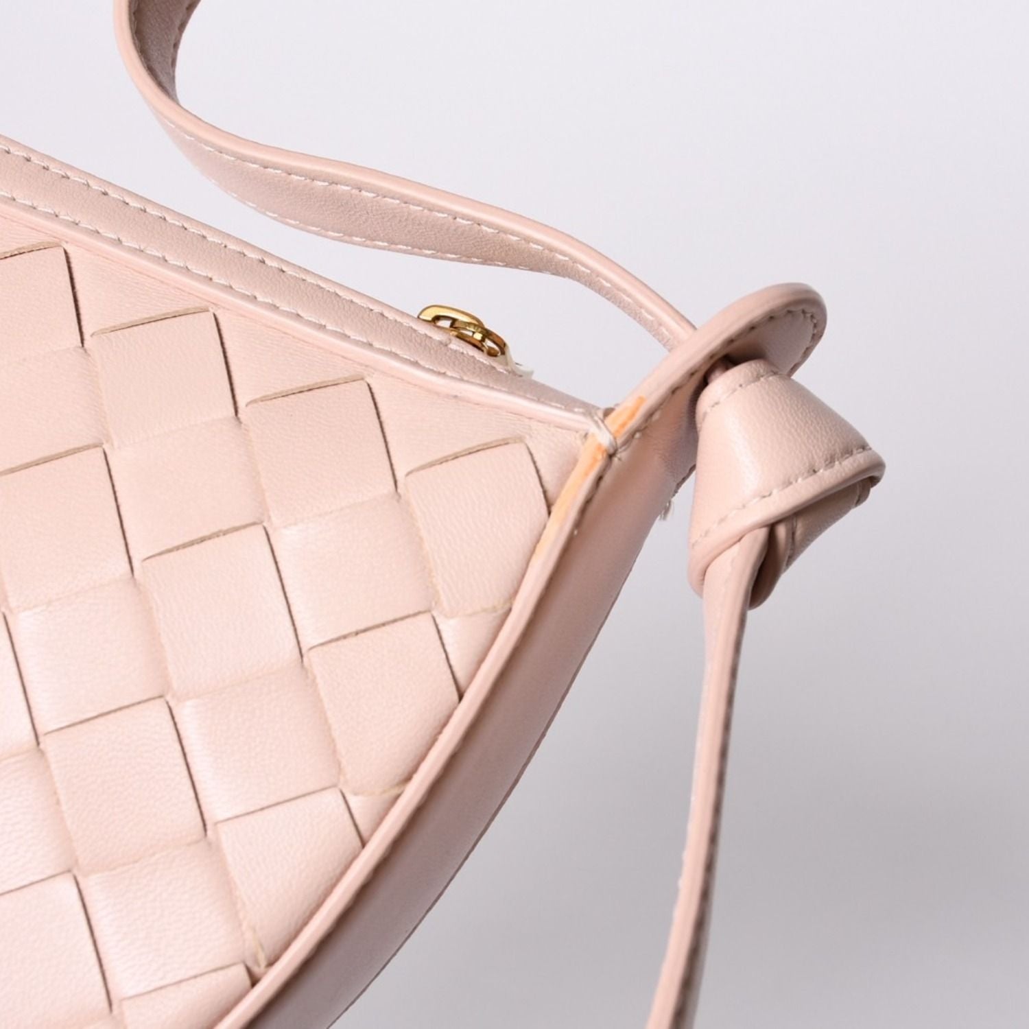 Bottega Veneta Intrecciato Bag Leather Salmon Pink Gold — view 7