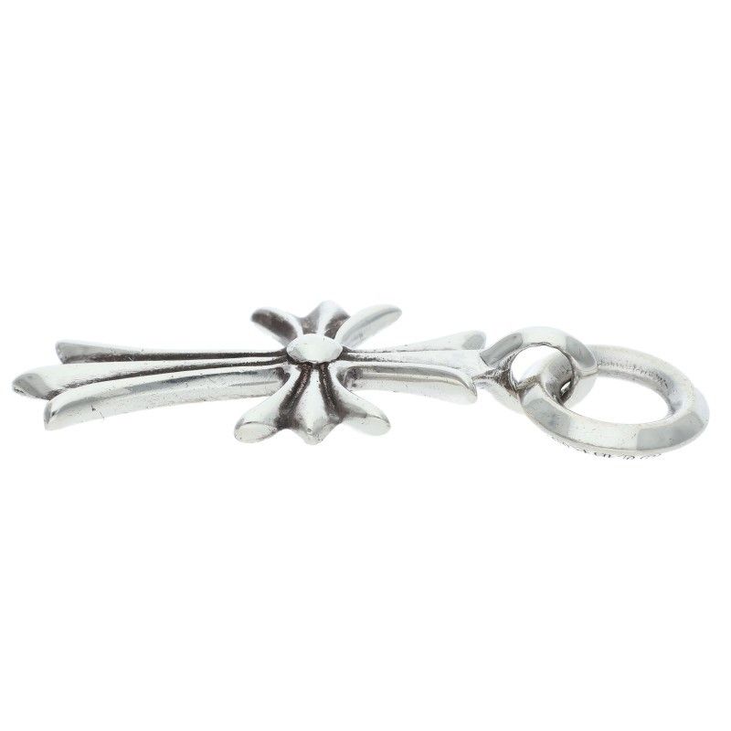 Chrome Hearts Tiny CH Cross Charm Silver Necklace Top