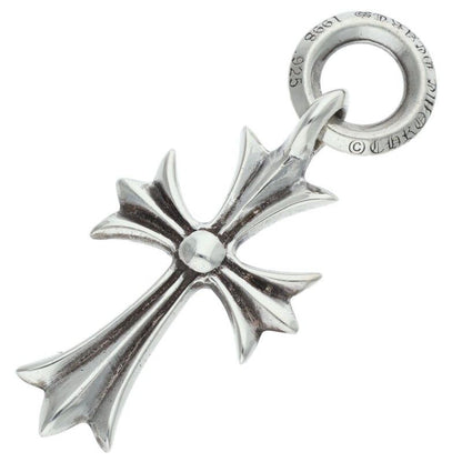 Chrome Hearts Tiny CH Cross Charm Silver Necklace Top