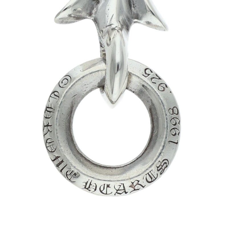 Chrome Hearts Tiny CH Cross Charm Silver Necklace Top