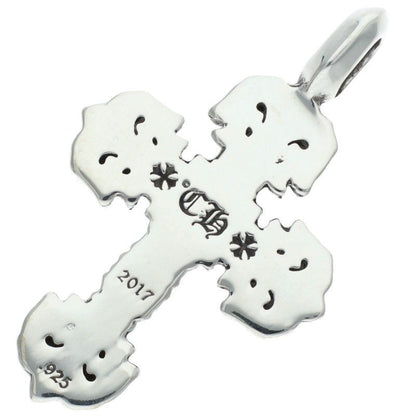 Chrome Hearts Charm Filigree Tiny Silver Necklace Top