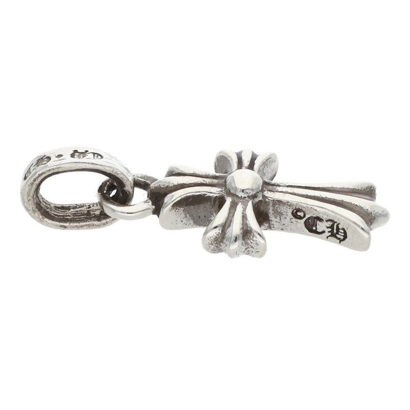 Chrome Hearts Crs Bbyfat P Dmnd Baby Fat Pave Diamond Silver Necklace Top