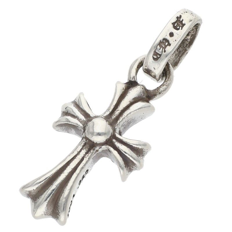 Chrome Hearts Crs Bbyfat P Dmnd Baby Fat Pave Diamond Silver Necklace Top