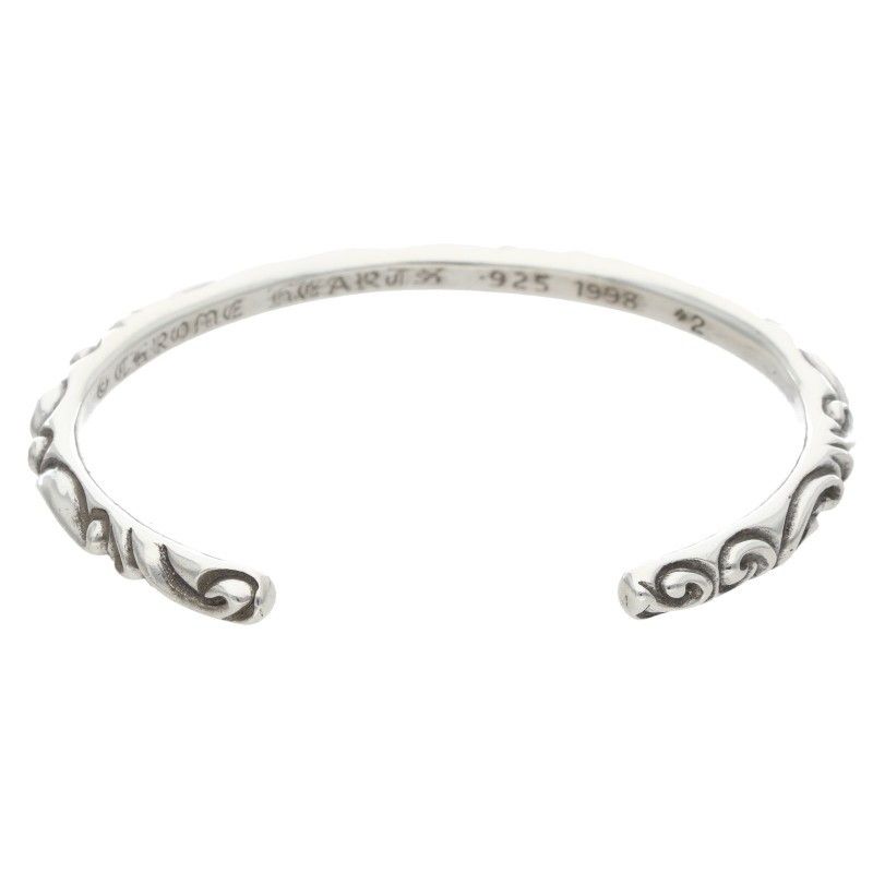 Chrome Hearts Bangle Scroll Band Silver Bracelet