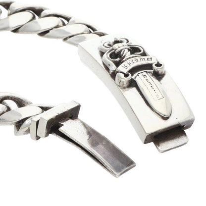 Chrome Hearts ID Dagger ID Classic Link Silver Bracelet