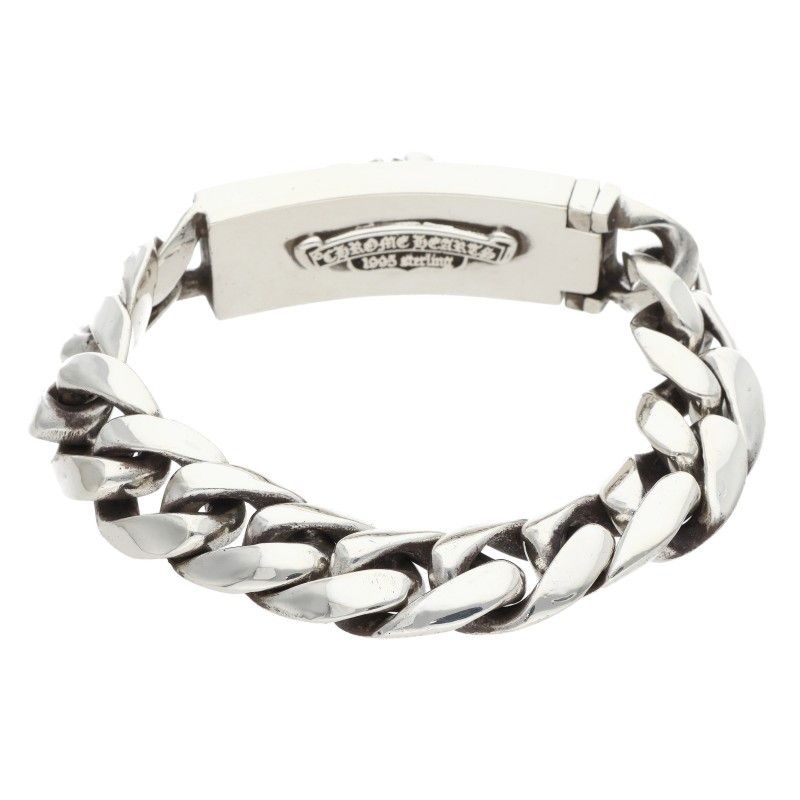 Chrome Hearts ID Dagger ID Classic Link Silver Bracelet
