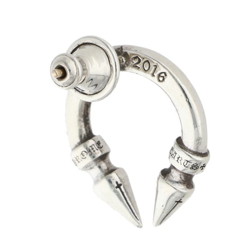 Chrome Hearts Dbl Spike Double Silver Earrings
