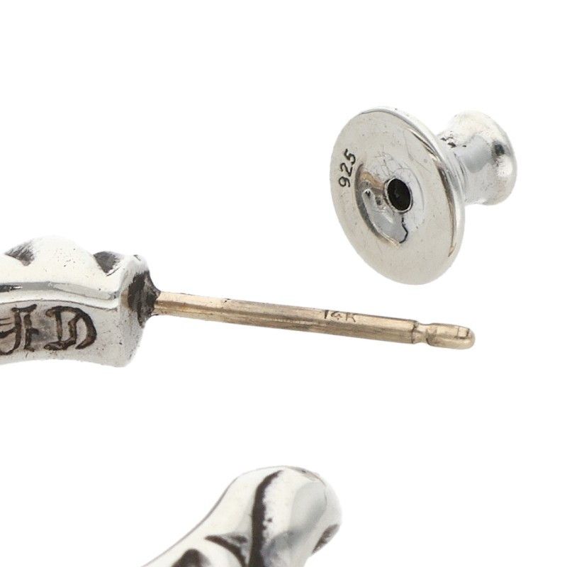 Chrome Hearts Hoop Scrool 1 Scroll Hop Silver Earrings