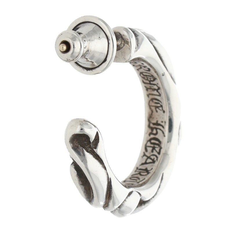 Chrome Hearts Hoop Scrool 1 Scroll Hop Silver Earrings