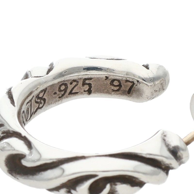 Chrome Hearts Hoop Scrool 1 Scroll Hop Silver Earrings