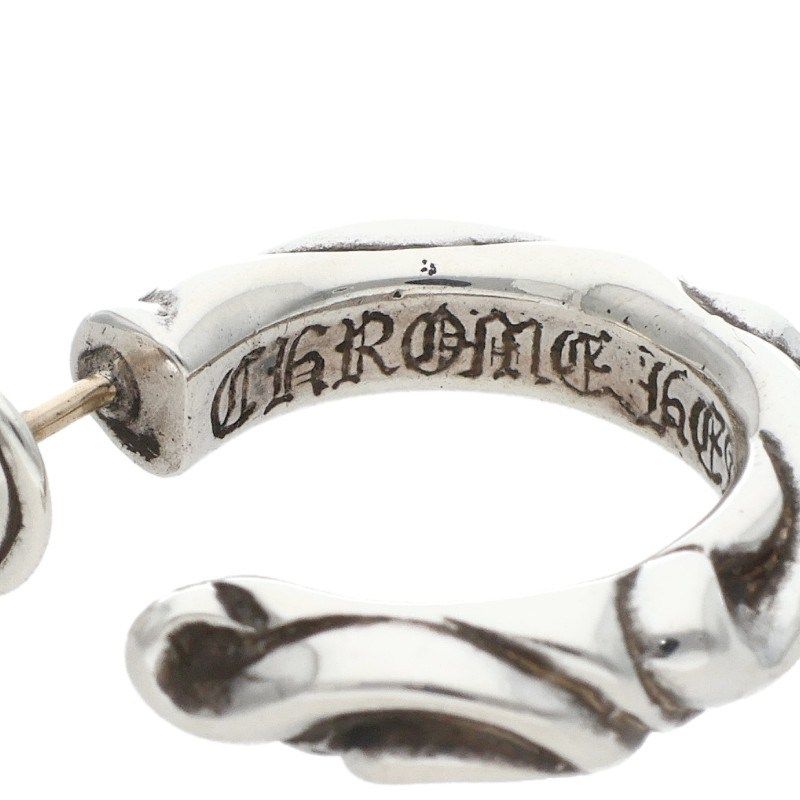 Chrome Hearts Hoop Scrool 1 Scroll Hop Silver Earrings