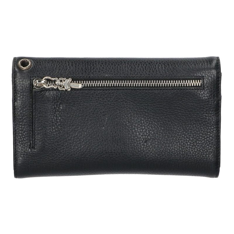Chrome Hearts Wave Cross Ball Button Leather Wallet