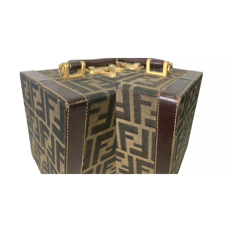 Fendi Zucca Pattern Shoulder Bag Vanity Vintage